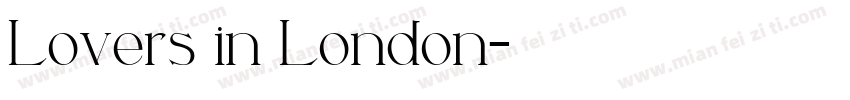 Lovers in London字体转换